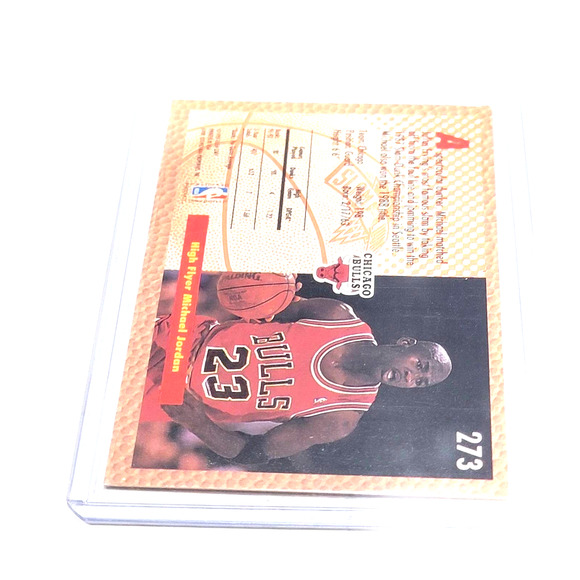 Michael Jordan Fleer 92-93 Slam Dunk #273 - Chicago Bulls MVP MJ Over Ewing - Picture 2 of 2